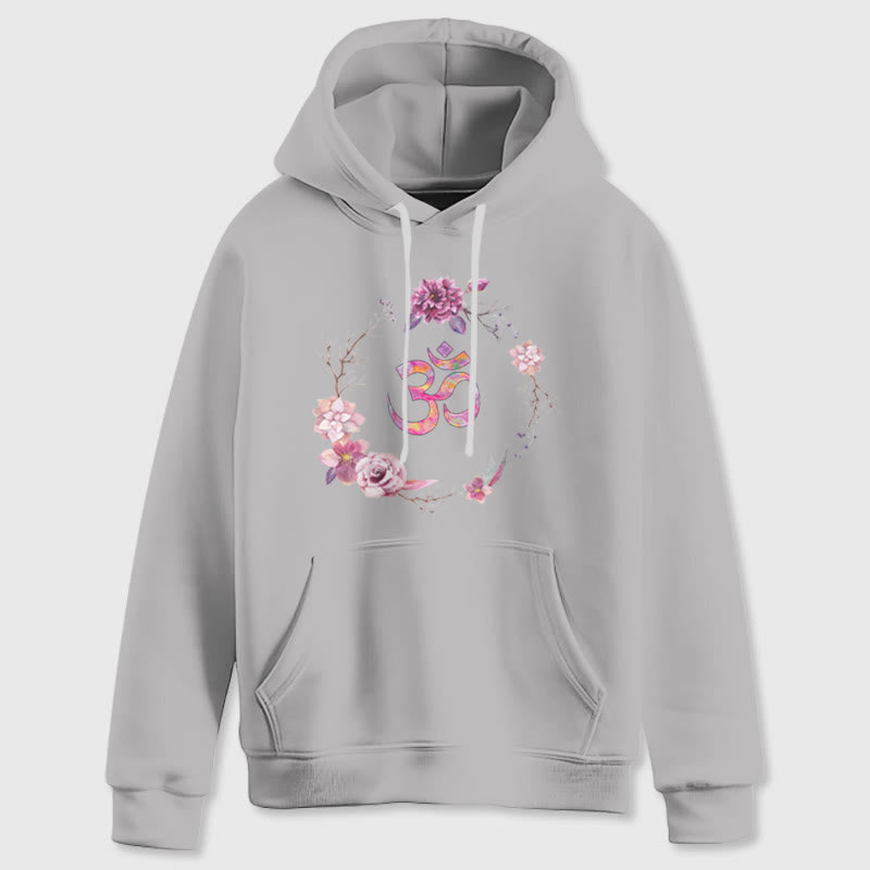 Olivenorma OM Symbol Flowers Inspirational Sweaters Fleece Top Casual Yoga Hoodies - image 10
