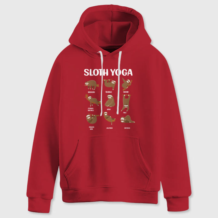 Olivenorma Funny Sloth Yoga Poses Meditation Yoga Sweatshirts Fleece Hoodies - image 15