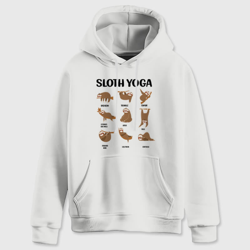 Olivenorma Funny Sloth Yoga Poses Meditation Yoga Sweatshirts Fleece Hoodies - image 7