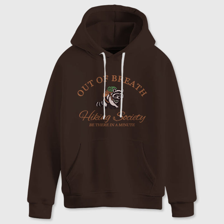 Olivenorma OUT OF BREATH Raccoon Healing Sweaters Unisex Fleece Tops Loose Fits Hoodies - image 9