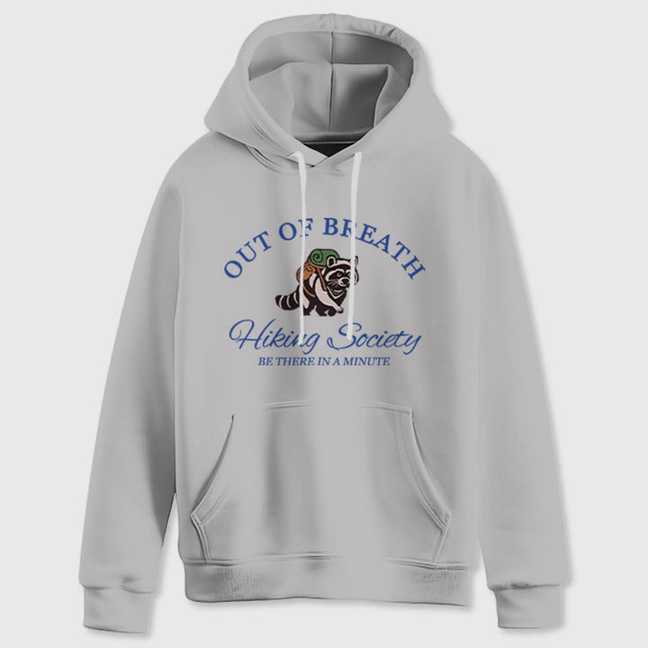 Olivenorma OUT OF BREATH Raccoon Healing Sweaters Unisex Fleece Tops Loose Fits Hoodies - image 1