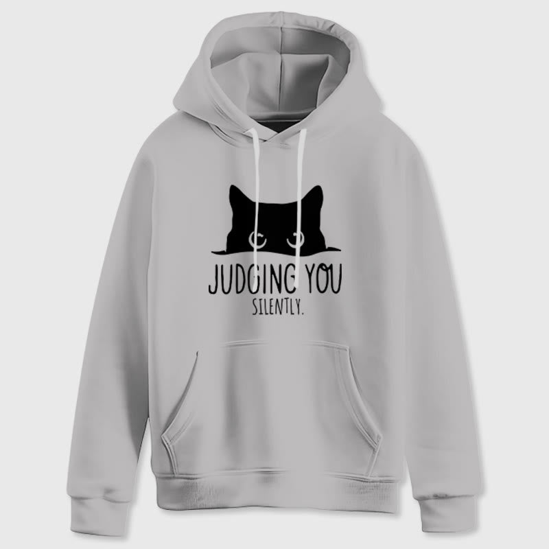 Olivenorma JUDGING YOU SILENTLY Cute Kitten Loose Fit Sweatshirts Women Men Hoodies - image 7