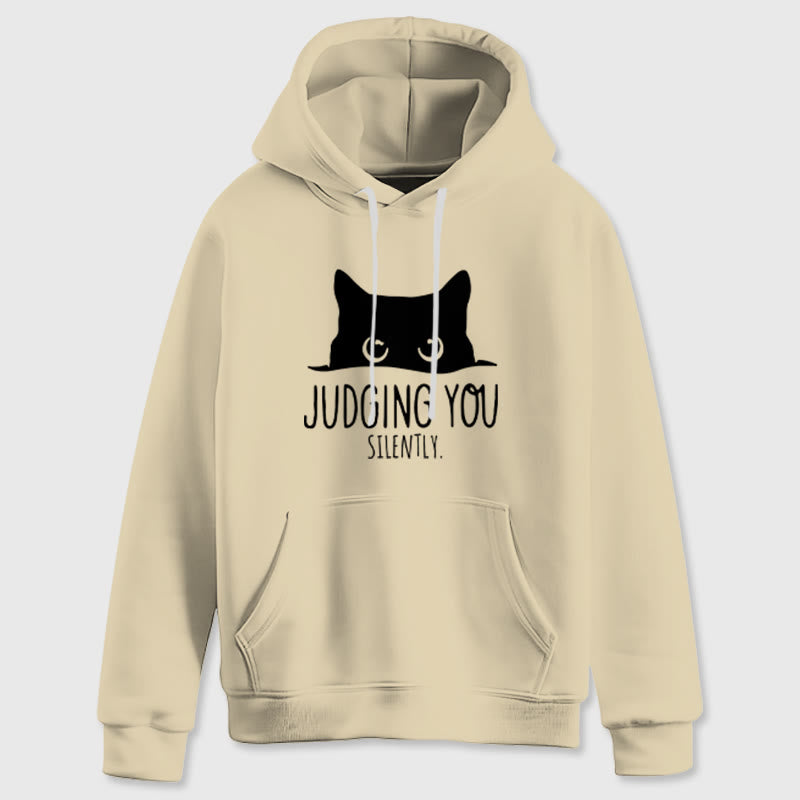 Olivenorma JUDGING YOU SILENTLY Cute Kitten Loose Fit Sweatshirts Women Men Hoodies - image 9