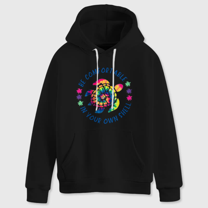 Olivenorma "BE COMFORTABLE IN YOUR OUR SHELL" Sea turtle Spiritual Hooded Sweaters Fleece Hoodies - image 5
