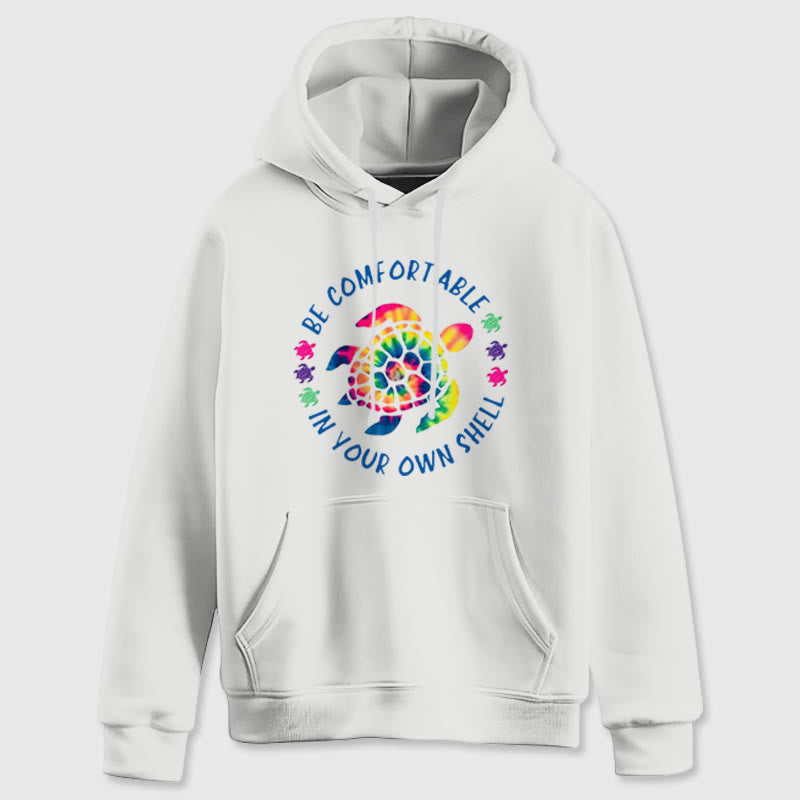 Olivenorma "BE COMFORTABLE IN YOUR OUR SHELL" Sea turtle Spiritual Hooded Sweaters Fleece Hoodies - image 1