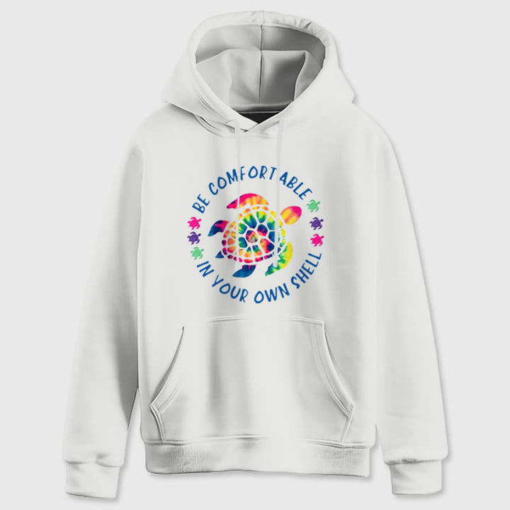 Olivenorma "BE COMFORTABLE IN YOUR OUR SHELL" Sea turtle Spiritual Hooded Sweaters Fleece Hoodies - image 1