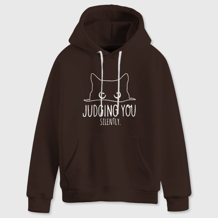 Olivenorma JUDGING YOU SILENTLY Cute Kitten Loose Fit Sweatshirts Women Men Hoodies - image 15