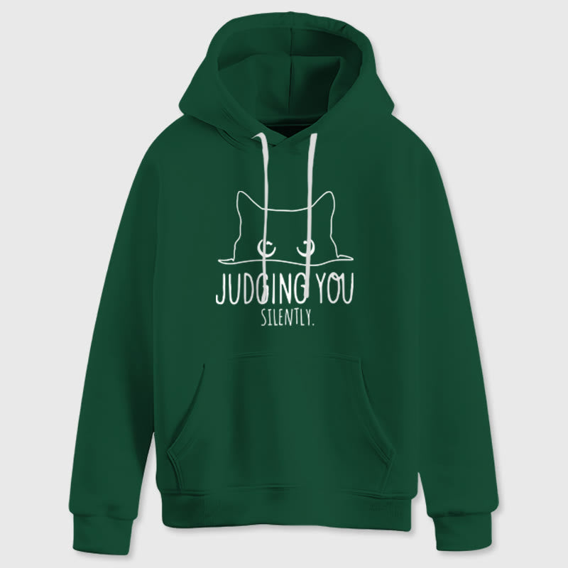 Olivenorma JUDGING YOU SILENTLY Cute Kitten Loose Fit Sweatshirts Women Men Hoodies - image 17