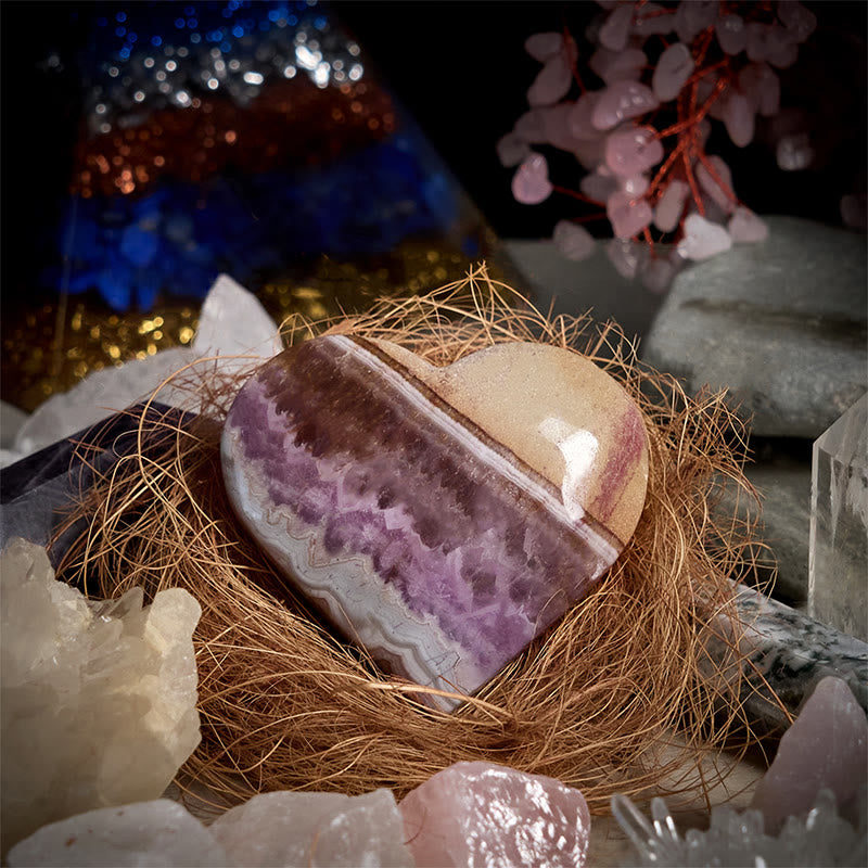 Olivenorma Amethyst Heart Earth's Magic Natural Healing Gemstone Decoration - image 4