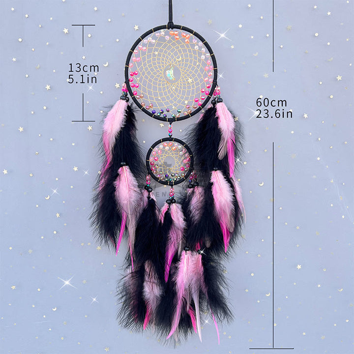 Olivenorma Brilliant Rainbow Crystal Circular Net Boho Dream Catchers - image 7