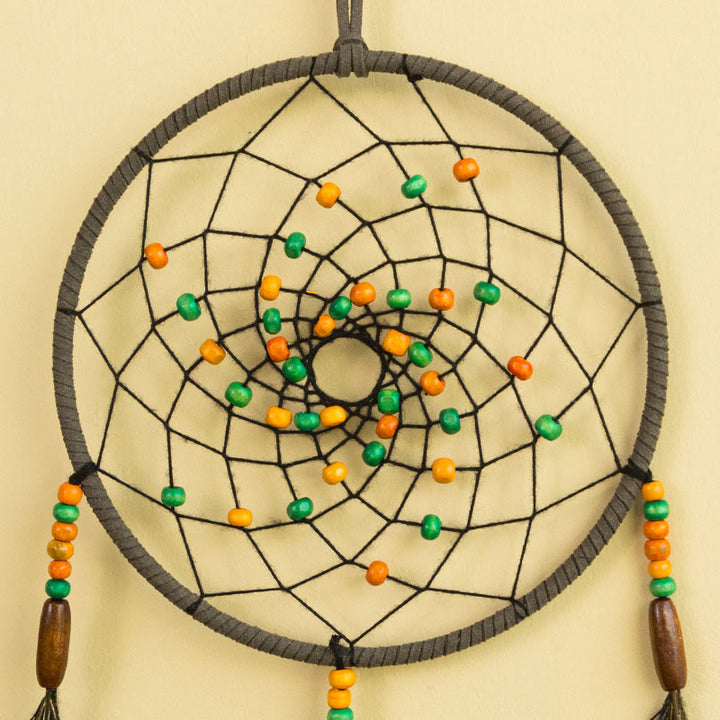 Olivenorma Handmade Peacock Feathers Colorful Circular Net Wall Hanging Dream Catchers - image 2