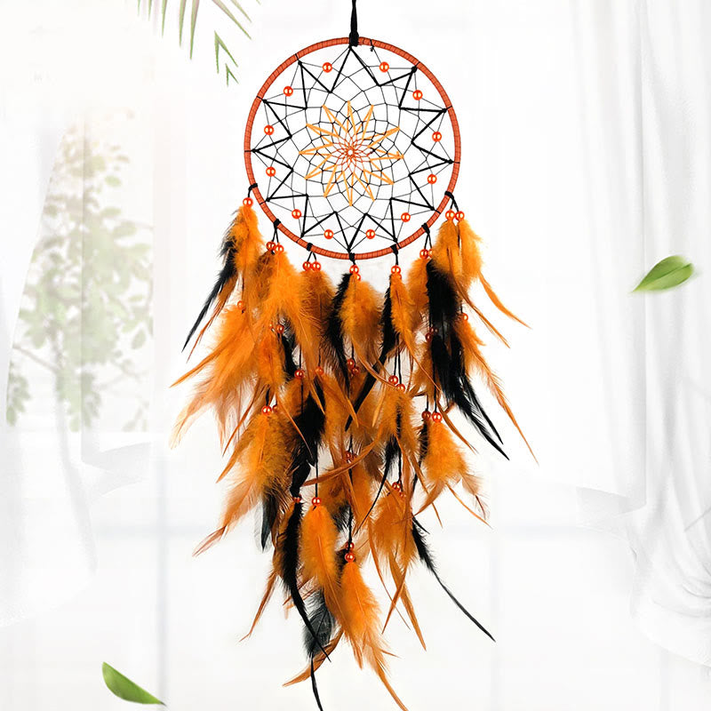 Olivenorma Halloween Black and Orange Handmade Native American Dream Catchers - image 2