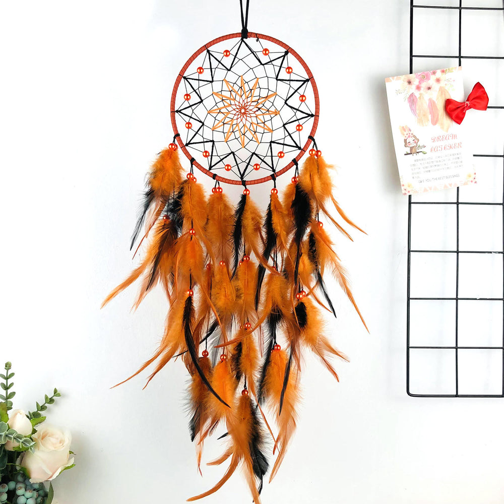 Olivenorma Halloween Black and Orange Handmade Native American Dream Catchers - image 1