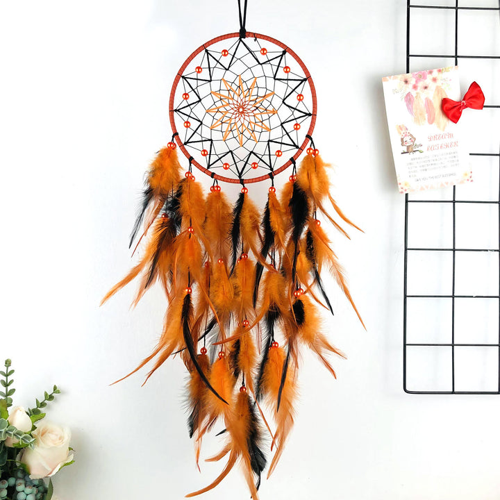 Olivenorma Halloween Black and Orange Handmade Native American Dream Catchers - image 1