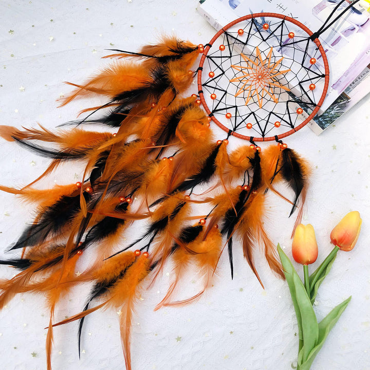 Olivenorma Halloween Black and Orange Handmade Native American Dream Catchers - image 3