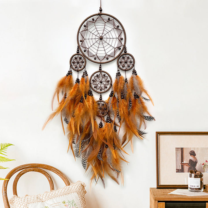 Olivenorma Tribal Symbol Boho Wall Hanging Decoration Circular Net Dream Catcher - image 3