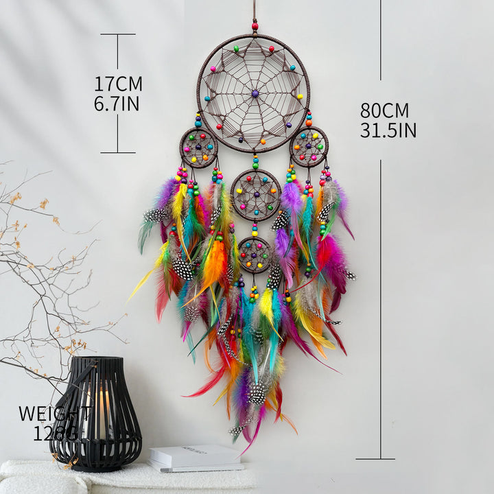 Olivenorma Tribal Symbol Boho Wall Hanging Decoration Circular Net Dream Catcher - image 1