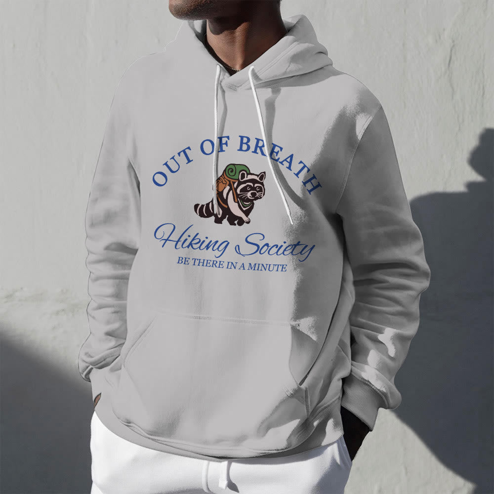 Olivenorma OUT OF BREATH Raccoon Healing Sweaters Unisex Fleece Tops Loose Fits Hoodies - image 2