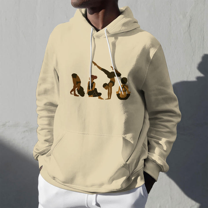 Olivenorma Black Woman Yoga Pose Sweaters Unisex Fitness Workout Meditation Fleece Hoodies - image 2