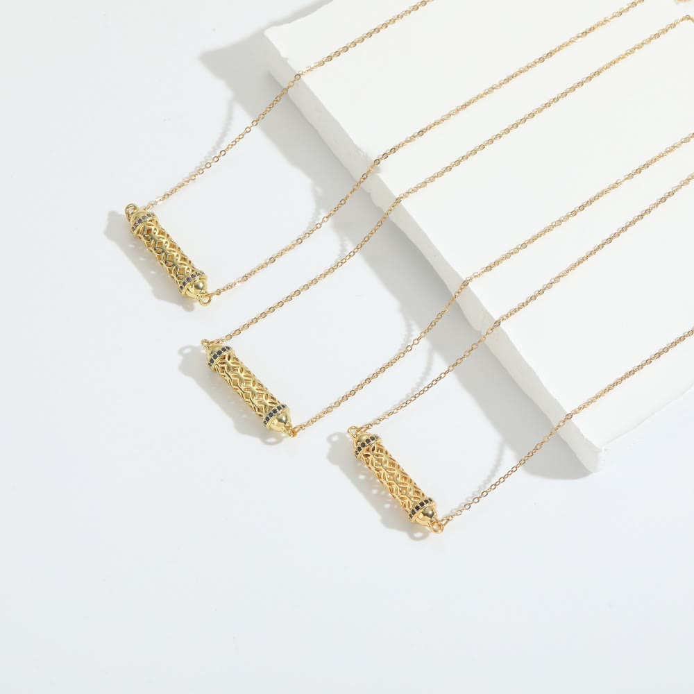 Olivenorma Vintage Hollow Tube Zirconia Choker Necklace - image 11