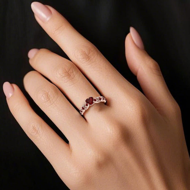 FREE Today: Garnet Heart Zircon Ring - image 1