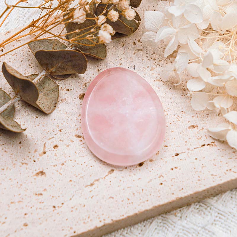 Olivenorma Rose Quartz Healing Thumb Worry Stone