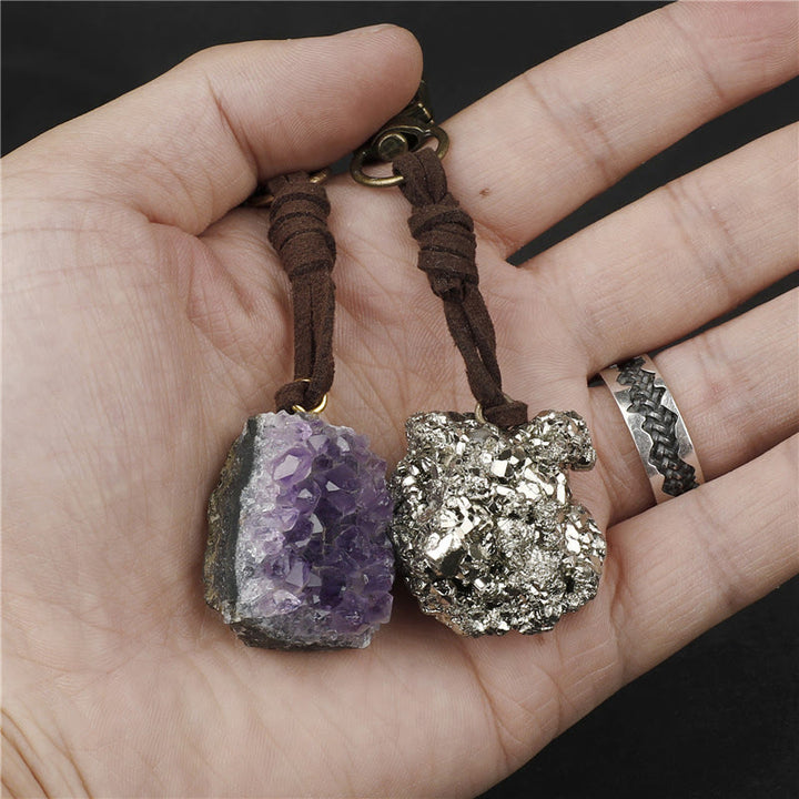 Olivenorma Natural Raw Crystal Gemstone Pendant Variety Keychain - image 20