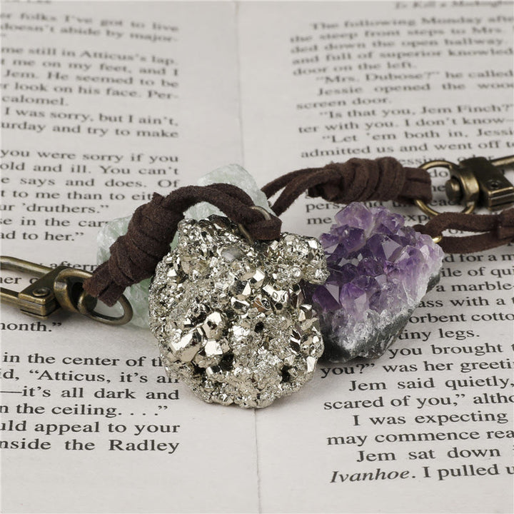 Olivenorma Natural Raw Crystal Gemstone Pendant Variety Keychain - image 21