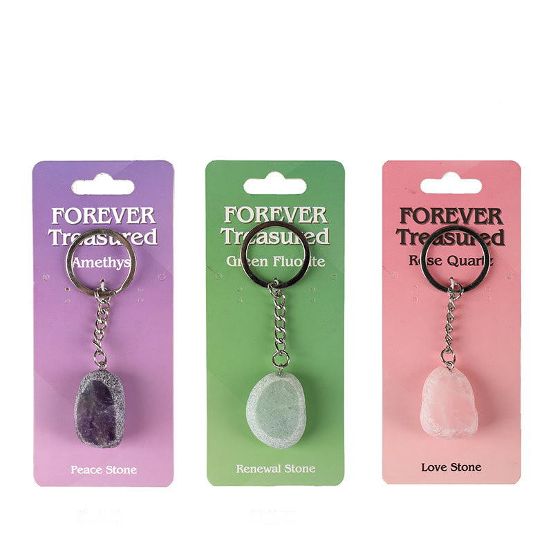 Olivenorma Natural Gemstone Keychains - Renewal & Love & Peace Themed - image 13