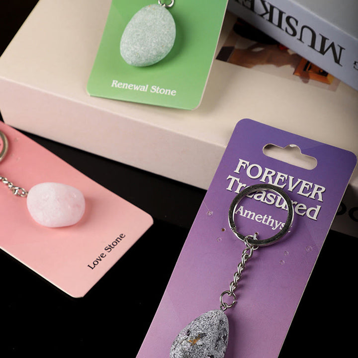 Olivenorma Natural Gemstone Keychains - Renewal & Love & Peace Themed - image 10