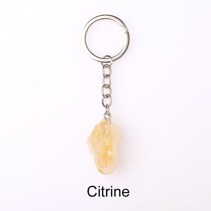 Olivenorma Unique Raw Crystal Raw Gemstone Keychain - Citrine - image 8