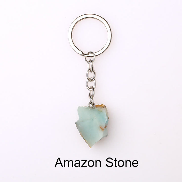 Olivenorma Unique Raw Crystal Raw Gemstone Keychain - Amazon Stone-1 - image 32
