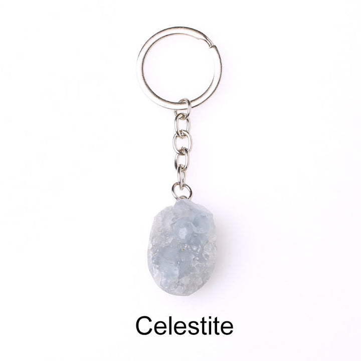 Olivenorma Unique Raw Crystal Raw Gemstone Keychain - Celestite - image 10
