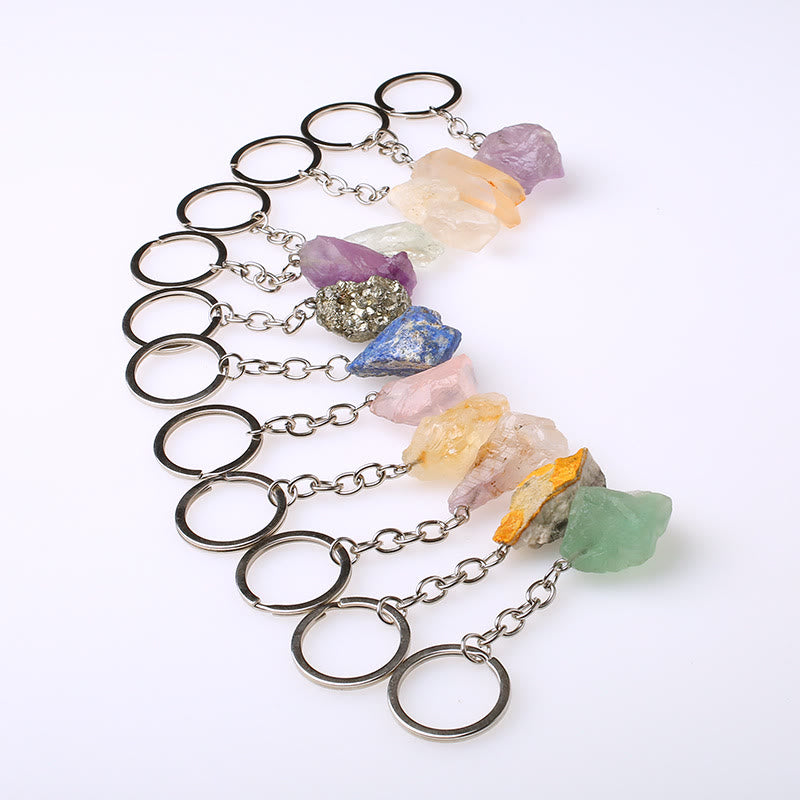 Olivenorma Unique Raw Crystal Raw Gemstone Keychain - image 82