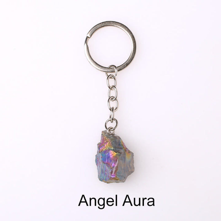 Olivenorma Unique Raw Crystal Raw Gemstone Keychain - Angel Aura - image 12
