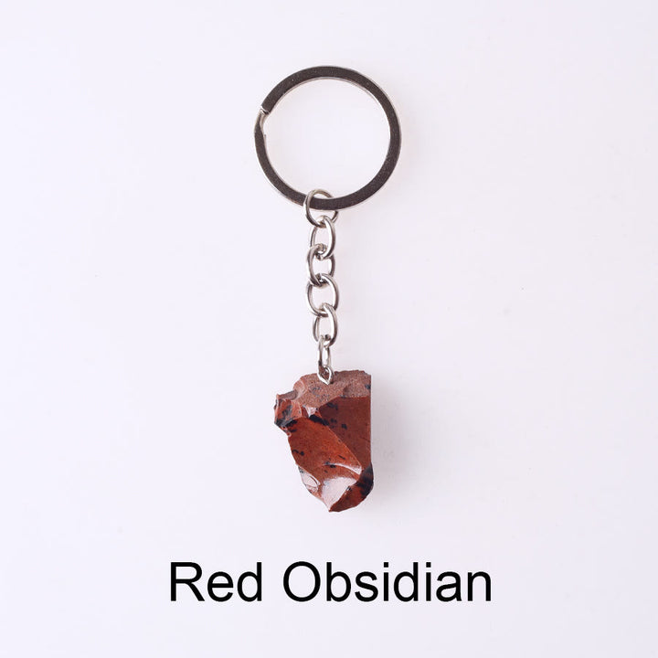 Olivenorma Unique Raw Crystal Raw Gemstone Keychain - Red Obsidian - image 73