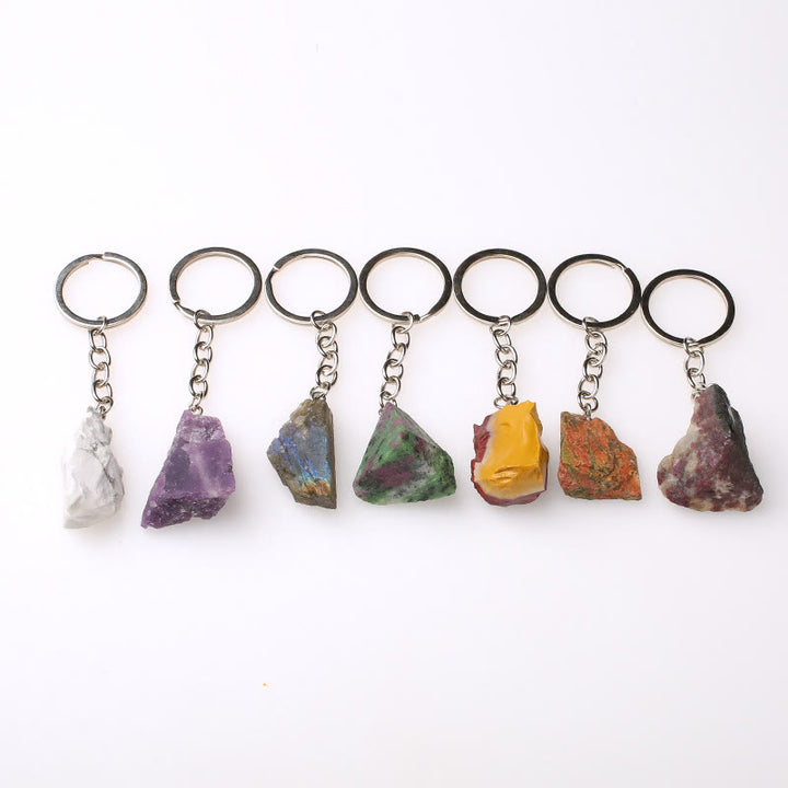 Olivenorma Unique Raw Crystal Raw Gemstone Keychain - image 84