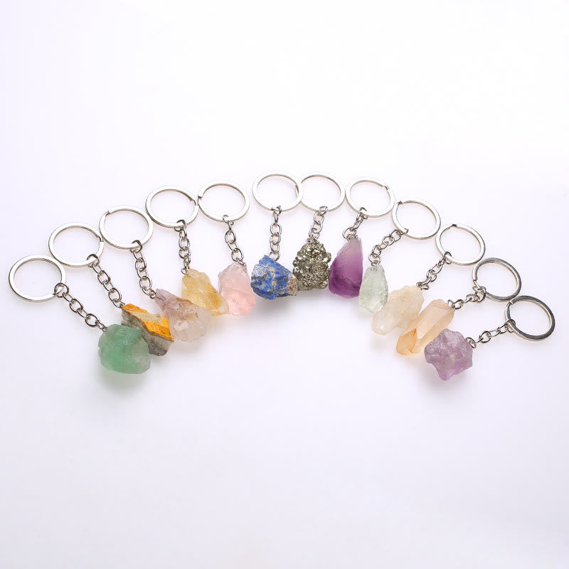 Olivenorma Unique Raw Crystal Raw Gemstone Keychain - image 75