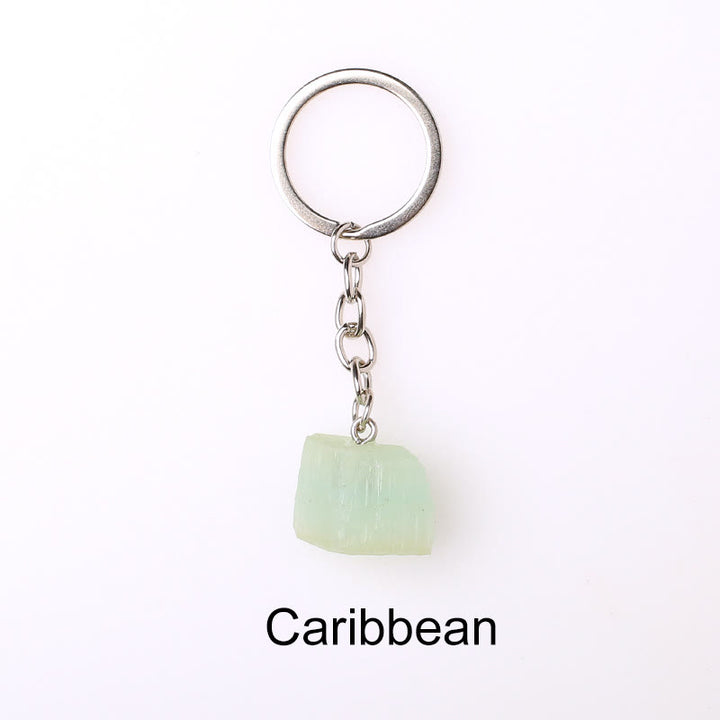 Olivenorma Unique Raw Crystal Raw Gemstone Keychain - Caribbean - image 45