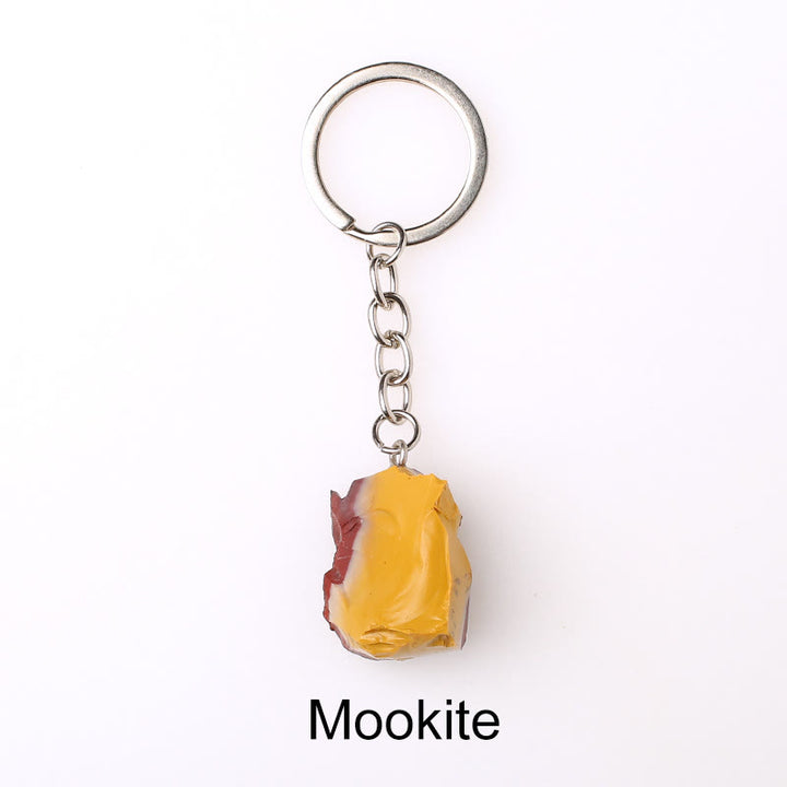 Olivenorma Unique Raw Crystal Raw Gemstone Keychain - Mookite - image 30