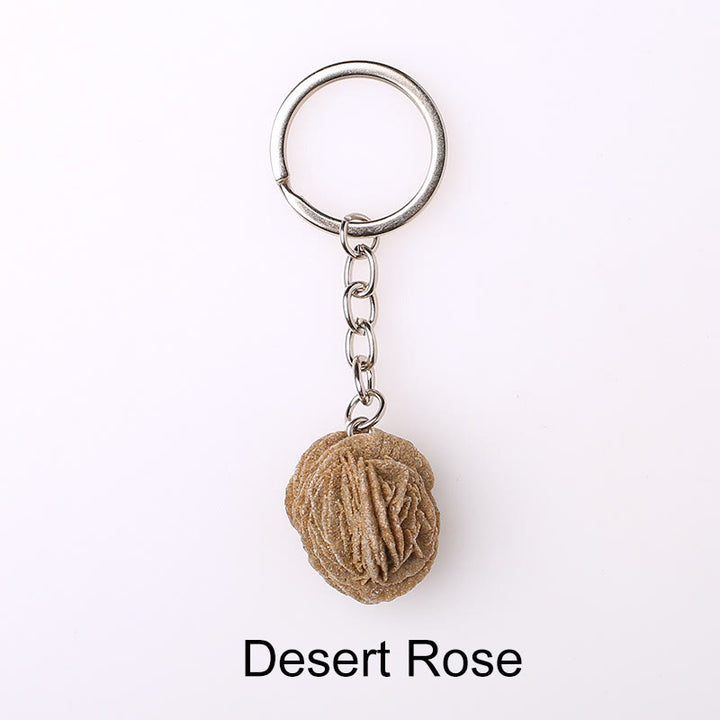 Olivenorma Unique Raw Crystal Raw Gemstone Keychain - Desert Rose - image 42