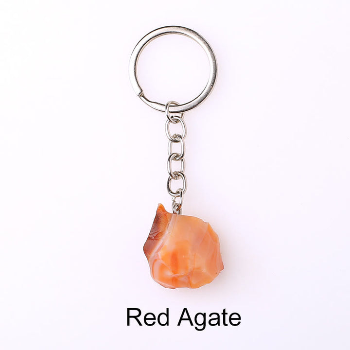 Olivenorma Unique Raw Crystal Raw Gemstone Keychain - Red Agate - image 20