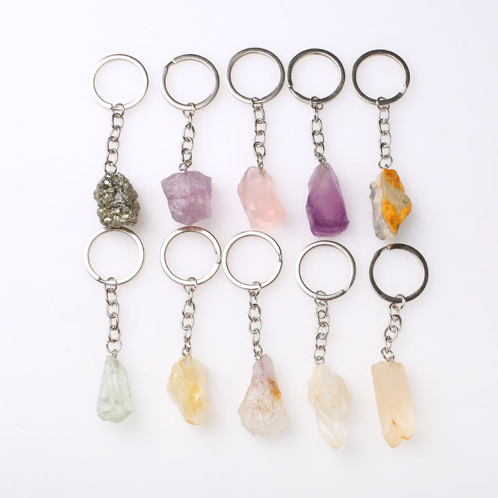 Olivenorma Unique Raw Crystal Raw Gemstone Keychain - image 80