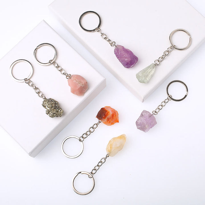 Olivenorma Unique Raw Crystal Raw Gemstone Keychain - image 81
