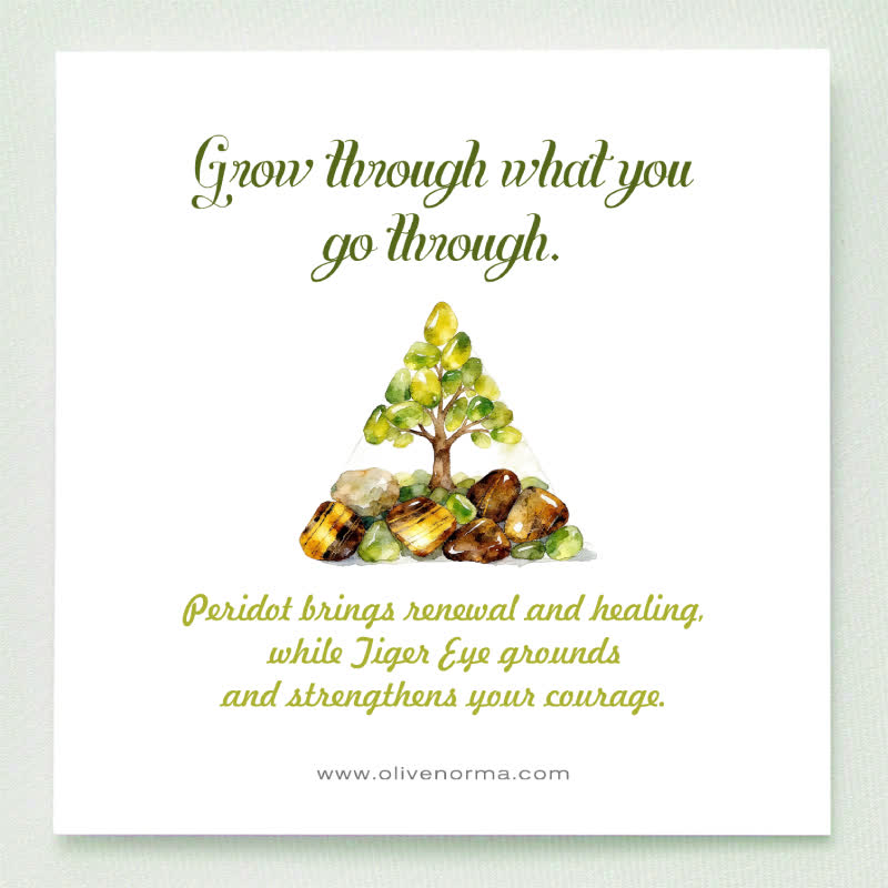 FREE Today: Radiance of Growth-Peridot & Tiger Eye Tree of Life Pyramid - image 1