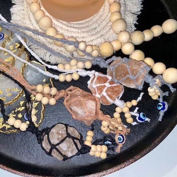 Olivenorma Colorful Macrame Rope Natural Crystal Pendant Keychain - image 8