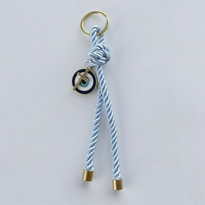 Olivenorma Multi - Color Twisted Rope Evil Eye Keychain with Evil Eyes - image 9