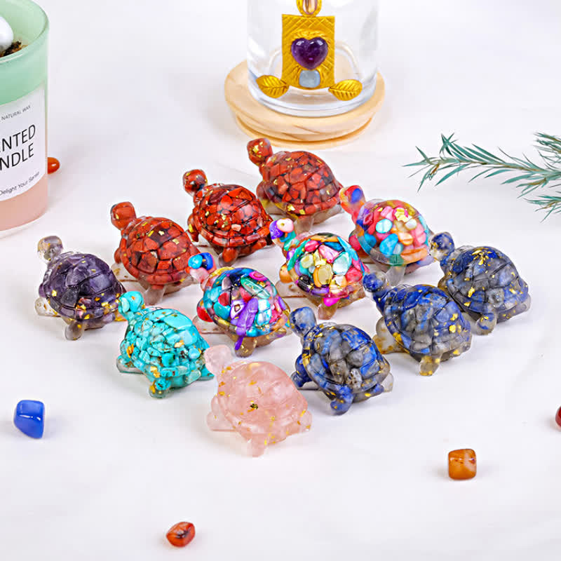 Olivenorma Crystal Gravel Glue Little Turtle Gemstone Decoration - image 0