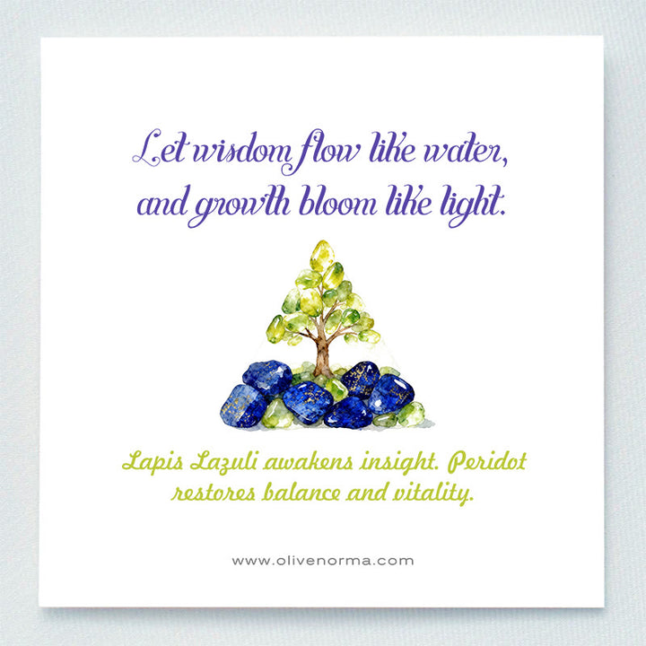 Olivenorma Ocean of Wisdom-Lapis Lazuli & Peridot Tree of Life Orgone Pyramid - image 1