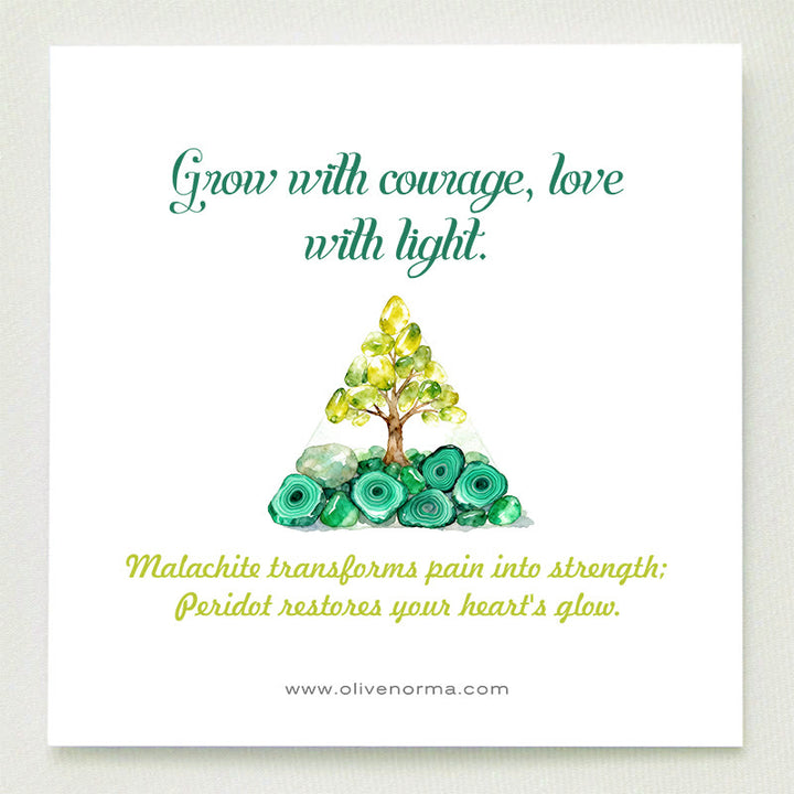 Olivenorma Sacred Heart Forest Malachite & Peridot Orgone Pyramid - image 1